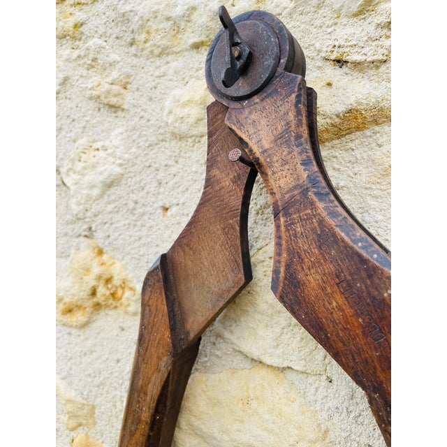 Antique Walnut Carpenter Compass by E. Ducretet, 1870s For Sale - Image 15 of 18