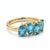 Contemporary Swiss Blue Topaz Multi-Stone Ring | Statement Blue Topaz Band | December Birthstone Ring Us 7 For Sale - Image 3 of 3