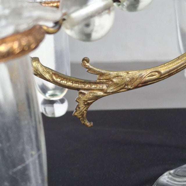 Late 19th Century Rare Large Gilt Bronze Blown Glass Blue Swirl Epergne by Stevens & Williams For Sale - Image 13 of 17