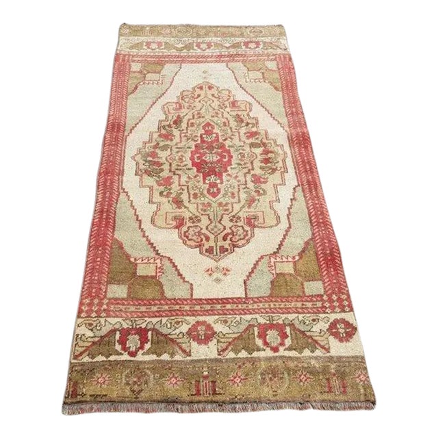 1960s Decorative Handknotted Vintage Rug For Sale