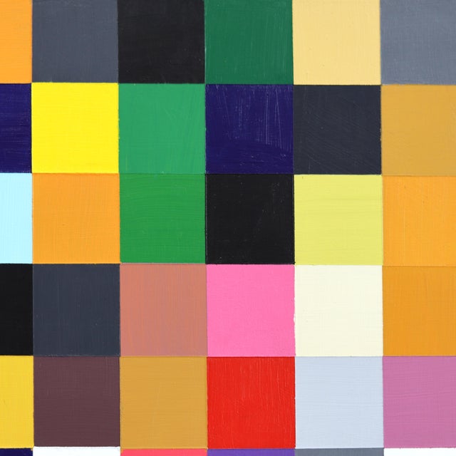 154 Squares v.3 - Modern Color Drenched Abstract Geometric Acrylic Painting by Brandon Neher For Sale In Los Angeles - Image 6 of 9