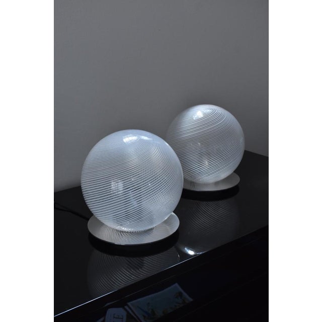 Mid-Century Modern Table Lamps by L. Diaz De Santillan for Venini, 1970, Set of 2 For Sale - Image 3 of 7