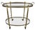 Oval 2-Tier Bar Cart in the style of Maison Baguès, 1950s For Sale