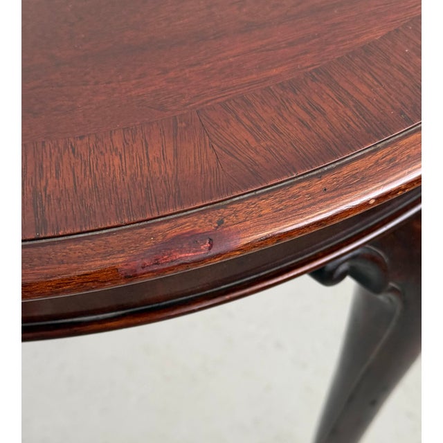 Wood Vintage Round Coffee Table in Gerstel Style, 1930s For Sale - Image 7 of 8