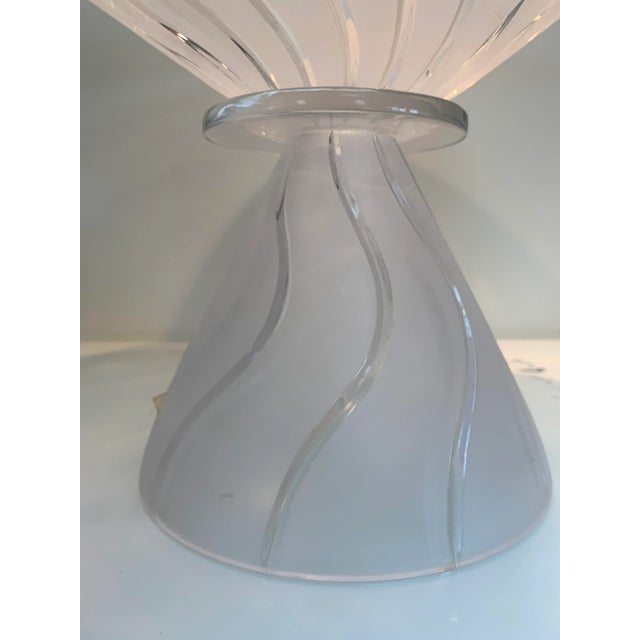 Italian Sand Crystal Handmade Cut Vase For Sale - Image 4 of 7