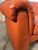 1970s Orange Leather Loveseat Denmark For Sale - Image 11 of 11