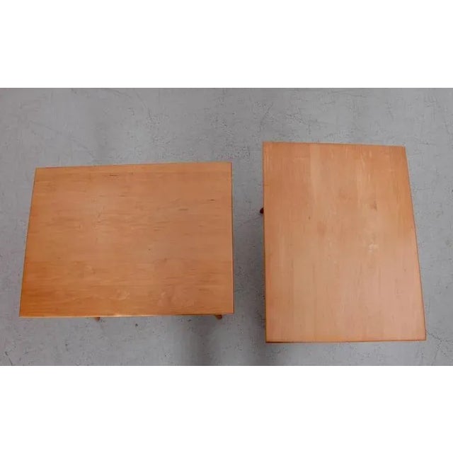 Nice pair of blonde Paul McCobb Planner group side tables. A McCobb Classic. Very good original condition. This piece is...