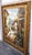 Large Vintage Mediterranean Street Coastal Landscape Oil Painting Ornate Gold Wood Frame For Sale - Image 12 of 13