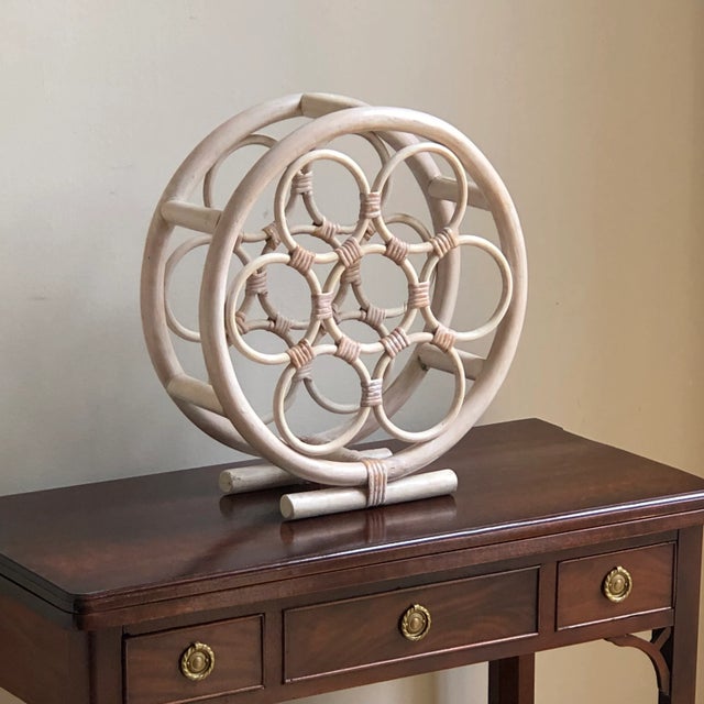 1970s Bentwood Bamboo Circular Wine Rack For Sale - Image 4 of 13