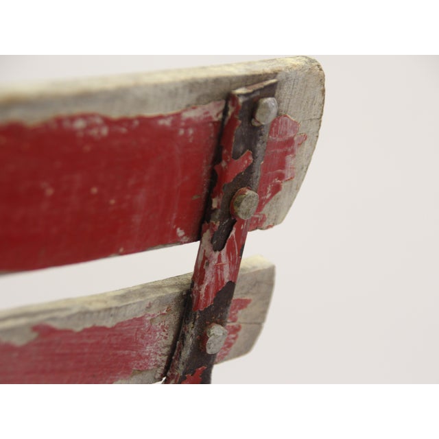 French Children's Garden Folding Chair, 1930s For Sale - Image 9 of 12
