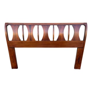 1960s Kent Coffey Perspecta Walnut Rosewood and Elm Queen Headboard For Sale