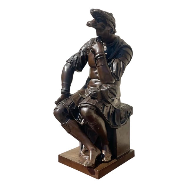 After Michelangelo Buonarotti, Lorenzo de Medici, Bronze For Sale