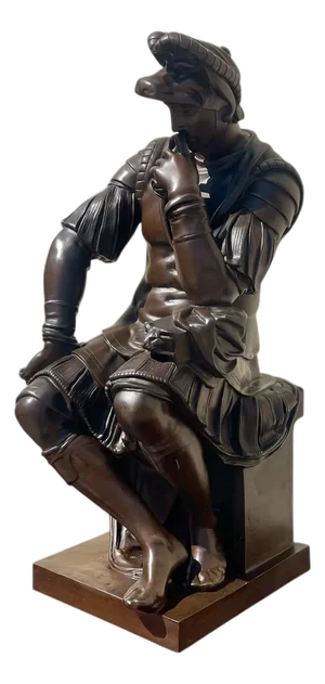 After Michelangelo Buonarotti, Lorenzo de Medici, Bronze