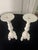 Victorian Vintage Napcoware Provincial White Ceramic Candlesticks For Sale - Image 3 of 9
