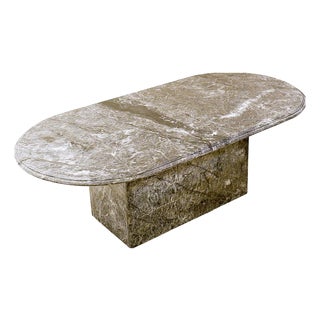 Grey Marble Coffee Table, 1960s For Sale