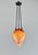 Art Deco Schneider Le Verre Francais French Art Deco Cameo Pendant Light 1920s - Fougeres Lantern Wrought Iron For Sale - Image 3 of 15
