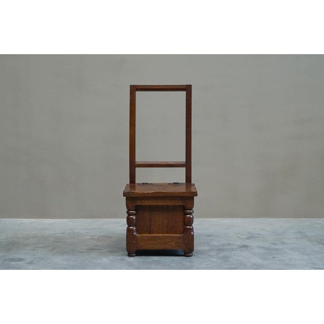 Vintage Medieval Revival Accent Chair in Oak, 1950s For Sale - Image 6 of 14