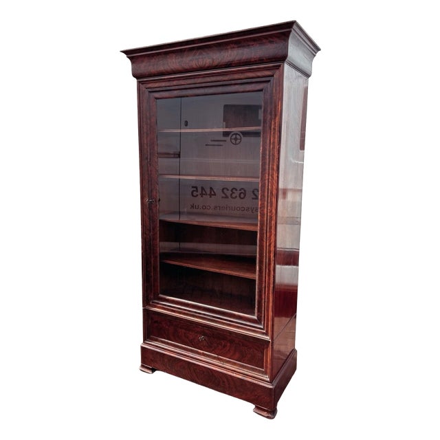 Victorian Glazed Bookcase with Adjustable Shelves and Drawers For Sale