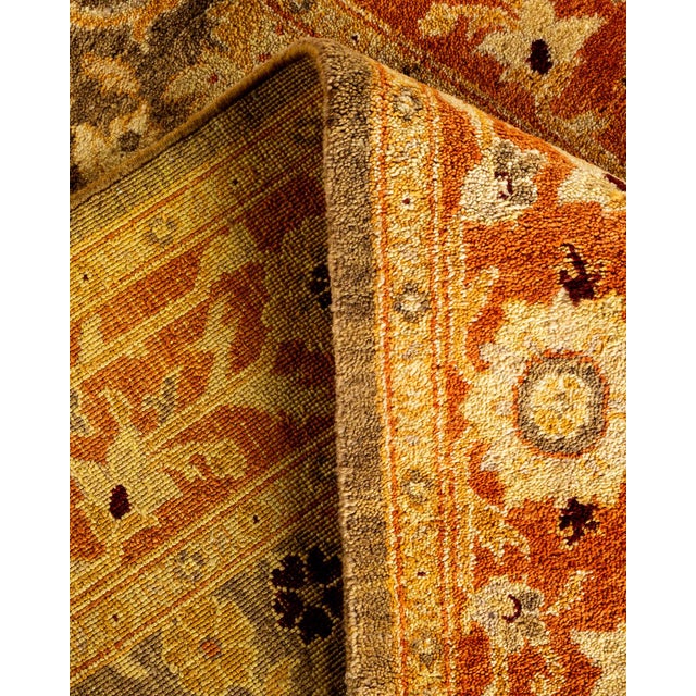 Ottoman, One-of-a-Kind Hand-Knotted Runner Rug - Green, 3' 1" x 22' 1" For Sale In New York - Image 6 of 8