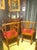 Mid 20th Century Pair of Vintage English Chippendale Style Mahogany Library Armchairs in Crimson Velvet For Sale - Image 5 of 8