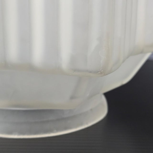 Vintage Art Deco Lampshade in Opaque Glass, 1920s For Sale - Image 4 of 16