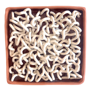 Vintage Squiggles Abstract Pottery Wall or Table Sculpture, Signed L. Barton