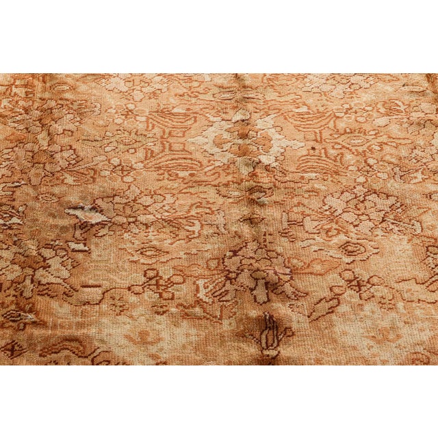 Textile Antique Turkish Oushak Rug For Sale - Image 7 of 9