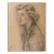 Vintage Charles Normann Female Charcoal Portrait Drawing For Sale