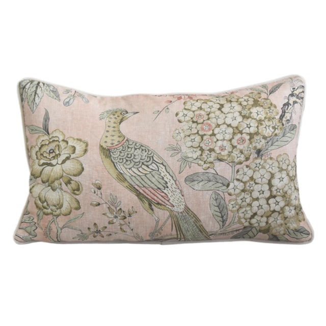 French Country Designer Anna French Thibaut Floral Feather/Down Pillows Set of Two For Sale - Image 3 of 5