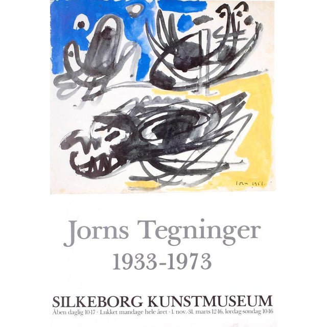 Jorns Drawings 1933-1973 Posts from Silkeborg Art Museum, Measurements: 78x56, Action Marks On One Corner. Unframed.