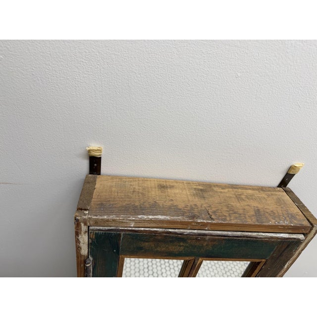 Mid 20th Century Vintage 6-Pane Reclaimed Window Mirror With Original Hardware For Sale - Image 5 of 11