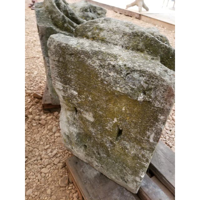 Gray Pair of Antique Carved Granite Lion Heads For Sale - Image 8 of 12