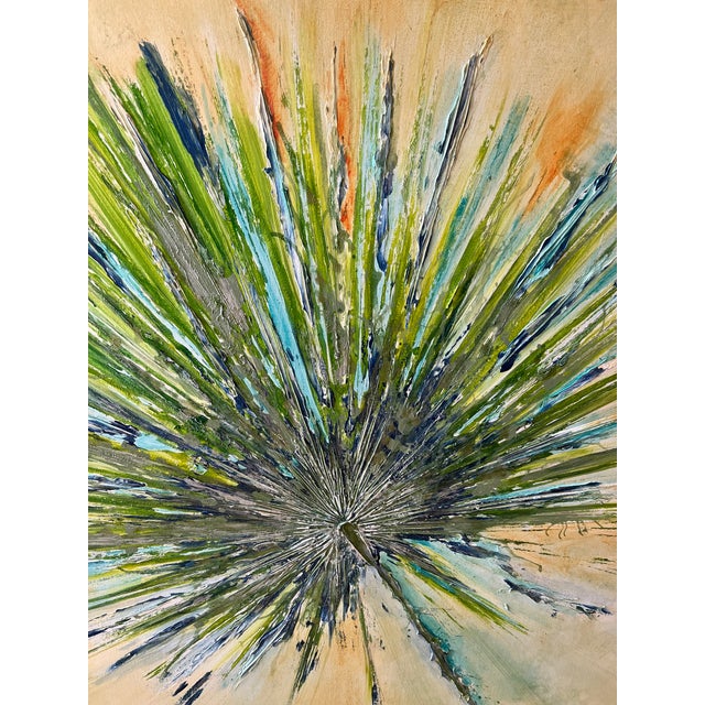 Palm Leaves, “The Peacock”, Designed by Cheryl P. Kohloff For Sale In West Palm - Image 6 of 9