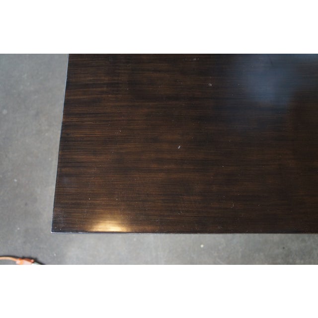 Restoration Hardware Wyeth Floating Rectangular Black Oak Modern Dining Table Rh For Sale - Image 16 of 17