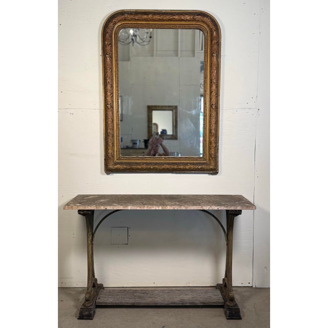 Mid 19th Century Antique French Faux Bois Gilt Louis Philippe Mirror For Sale - Image 5 of 11