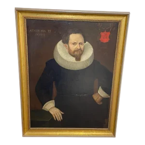 17th Century Traditional Dutch Oil Painting Portrait of a Merchant