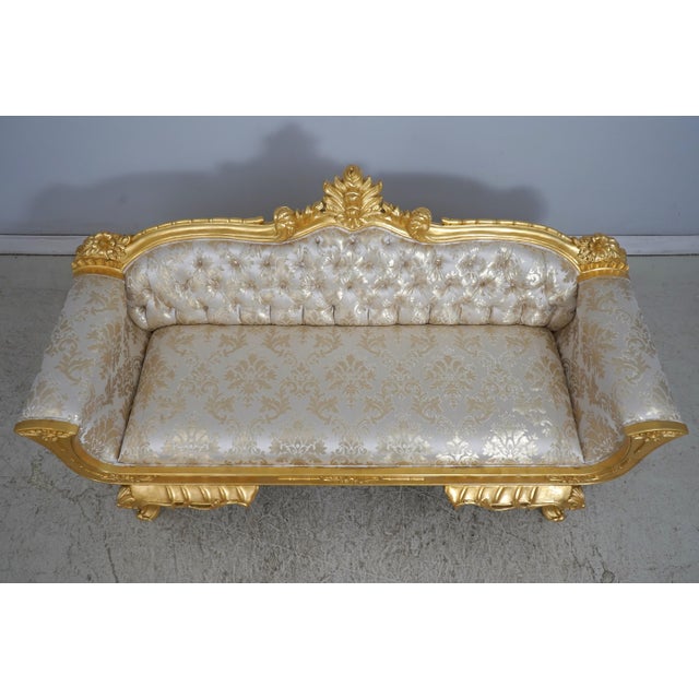 Baroque French Baroque Style Giltwood Sofa Settee For Sale - Image 3 of 18