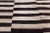 1950s Doris Leslie Blau Vintage Striped Ivory And Charcoal Hand-Knotted Wool Rug For Sale - Image 5 of 8