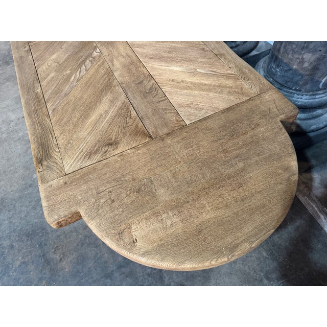 Large French 3-Meter Oak Farmhouse Dining Table, 1920s For Sale - Image 15 of 16