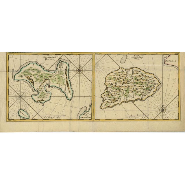 Early 18th Century Antique Map of Manipa by F. Valentijn, 1726 For Sale - Image 5 of 9