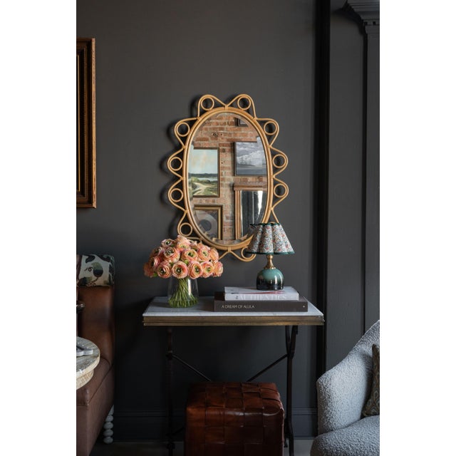 Cooper Classics x Park and Oak Elin Oval Rattan Loop Wall Mirror For Sale - Image 9 of 9