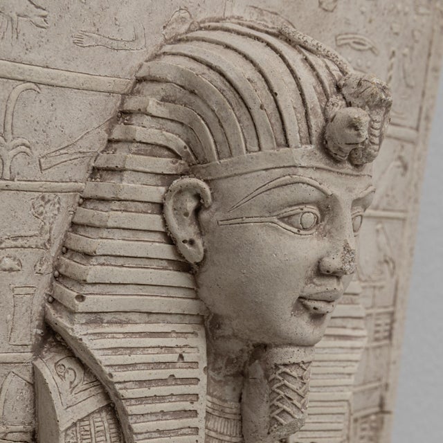 20th Century France Ceramic King Tut Wall Plaque For Sale In Greensboro - Image 6 of 18
