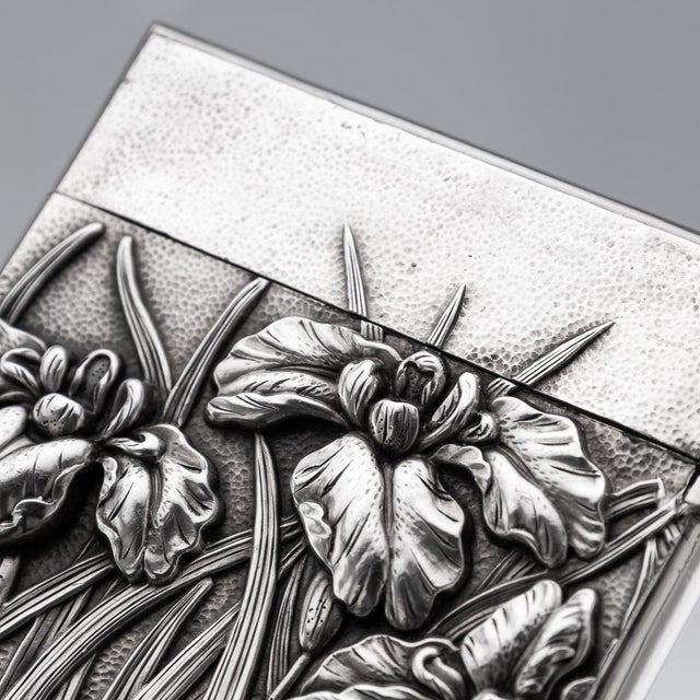 Antique 20th Century Japanese Meiji Silver Card Case, 1900s For Sale - Image 3 of 16