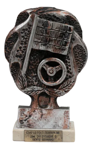 1990s Belgian Metal & Marble Trophy
