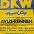DKW Motorcycles Avus Double Victory Poster, 1953, in Very Good conditions. Designed 1950 to 1959