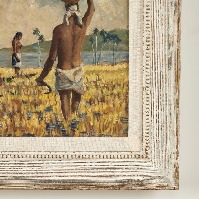 Pair of Tropical Haitian Paintings of Haitians at Work by Werner Jaegerhuber For Sale - Image 15 of 18