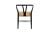 The product is a set of 6 fully assembled Carl Hansen Black "Wishbone" chairs with rush seats, designed by Hans Wegner....