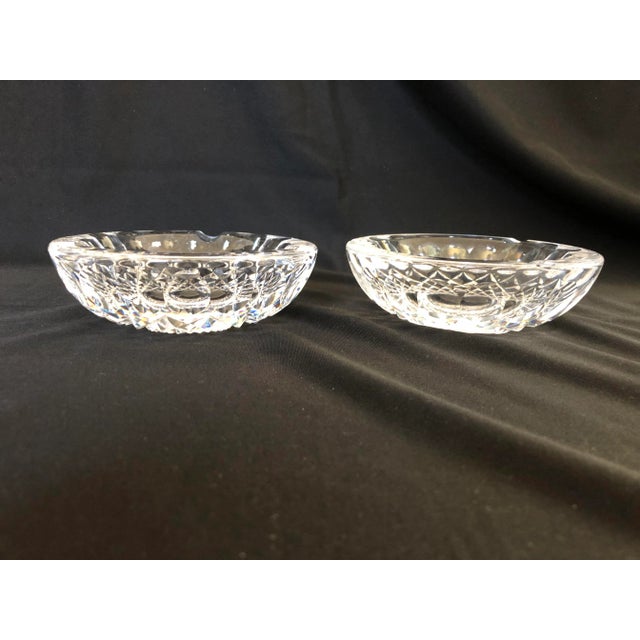 1990s Modern Waterford Crystal Colleen Pattern Ashtray Set of 2 For Sale - Image 5 of 8