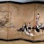 Late 19th Century Japanese 6-Panel Byobu Tale of Genji Royal Court Byobu Hand Signed & Painted Restored Folding Divider Screen Late 19th Century For Sale - Image 5 of 13