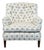 Classic Vintage Lounge Chair With Patterned Upholstery For Sale